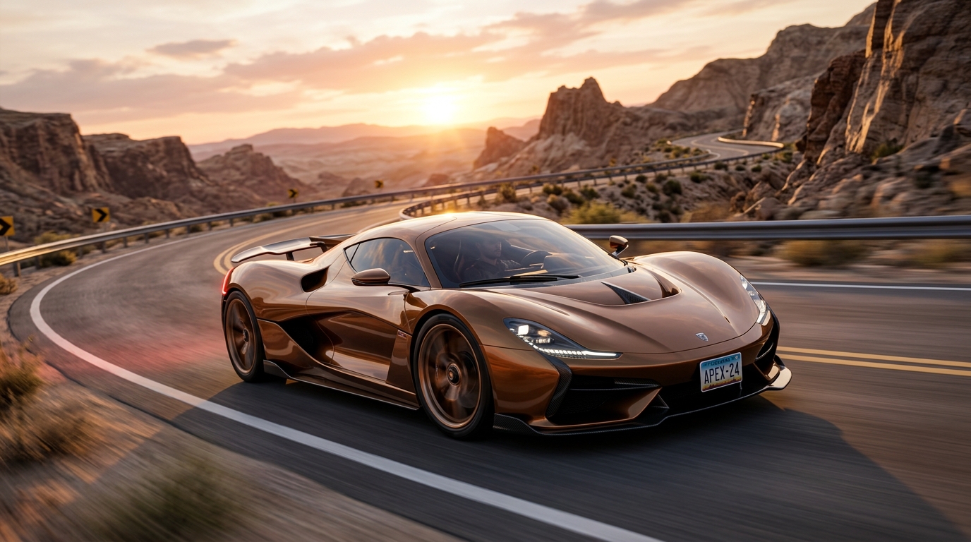 Nutrheka Bronze Hypercar in Desert